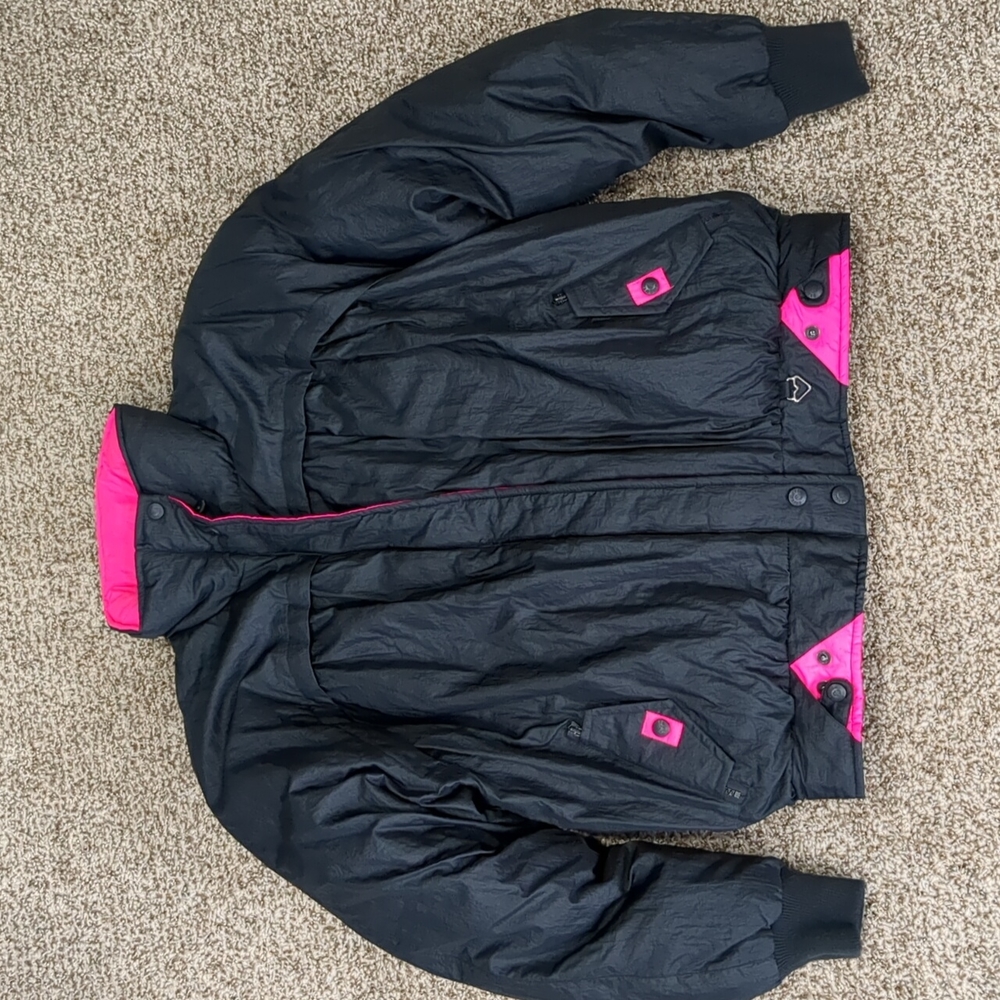 Vintage 80s-90s Obermeyer nylon and down ski coat sz 10 (medium) black n…